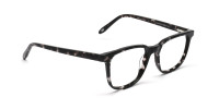 Dark Tortoise Rectangular Glasses Acetate Unisex-1
