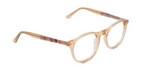 Crystal and Brown Round Glasses-1