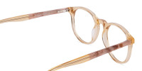 Crystal and Brown Round Glasses-1