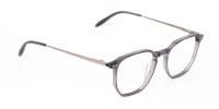 Silver Grey Geometric Eyeglasses Frame Unisex-1