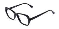 Thick Black Cat Eye Glasses-1