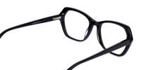 Thick Black Cat Eye Glasses-1