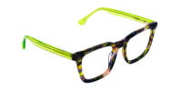 Green Tortoise Wayfarer Glasses-1
