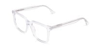 Full Rim Crystal Clear Wayfarer Eyeglasses-1