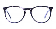 Black and Grey Round Tortoiseshell Eyeglasses