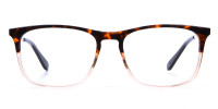 Tortoiseshell Rectangular Dual-Toned Glasses