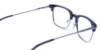 Black and Silver Browline Glasses