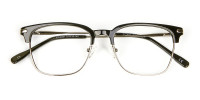 Black and Silver Browline Glasses