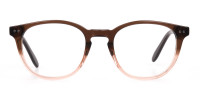 Mocha Brown & Crystal Beige Two-Tone Glasses-1