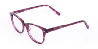 Rose Pink Marble Acetate Rectangular Glasses-1