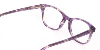 Violet Purple Marble Acetate Rectangle Glasses-1