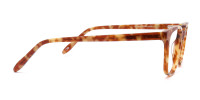 Caramel Tortoise Rectangular Glasses Unisex-1
