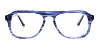 Ocean Blue Aviator Glasses Frame -1