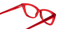 Cherry Red Cat Eye Glasses Frame-1