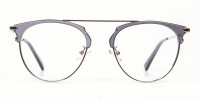 Translucent Browline Spring Hinge Glasses - 1