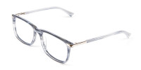 Rectangular Glasses in Grey and Blue - 1