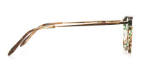 Jade Green & Brown, Gold Geometric Glasses-1