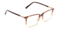 Mixed Material Textured Brown Frame in Rectangle - 1