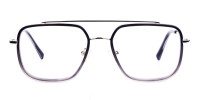 Black and Grey Aviator Glasses-1