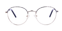 Silver and Marble Tortoise Shell Round Glasses-1