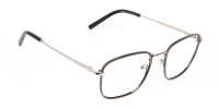 Silver Green Metal Wayfarer Glasses Frame Unisex-1