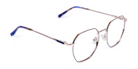 Navy Blue and Silver Geometric Glasses-1