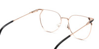 cat eye gold frame glasses-1