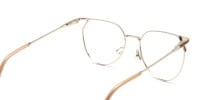 cat eye glasses metal frame-1