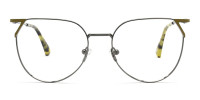 green metal eyeglass frames-1