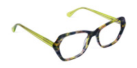 Green Tortoise Shell Cat Eye Glasses-1