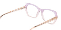 Crystal Purple and Nude Cat Eye Glasses-1