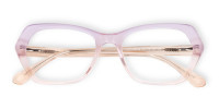 Crystal Purple and Nude Cat Eye Glasses-1