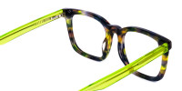 Green Tortoise Wayfarer Glasses-1