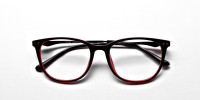 Black & Red Round Glasses, Eyeglasses