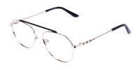 Black Silver Aviator Glasses-1