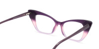 Retro Purple Thick Cat Eye Glasses-1