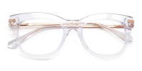 cat eye clear rose gold glasses-1