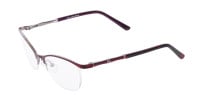 Burgundy Red Oval Cat-Eye Glasses Frame Women-1