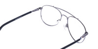 Aviator Gunmetal Black Fine Metal Glasses - 1