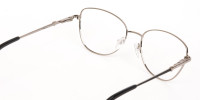Black & Silver Metal Cat Eye Glasses Women-1