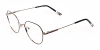 Black & Silver Wayfarer Metal Glasses in Full-Rim-1