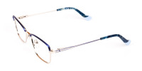 Royal Blue Silver Cat-Eye-Rim Glasses-1