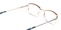 Royal Blue Silver Cat-Eye-Rim Glasses-1