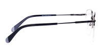 Black Gunmetal Geometric Aviator Glasses-1