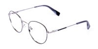 Stylish Black Silver Round Glasses-1