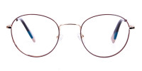 Brown and Gold Round Glasses-1
