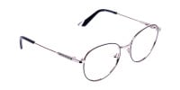 Classic Black and Silver Round Glasses-1