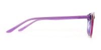 Berry Purple Rectangular Eyeglasses Frame Unisex-1