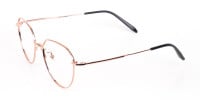 Rose Gold Metal Aviator Glasses Frame Unisex-1