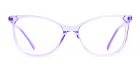 Crystal Pastel Purple Cat eye Glasses Frames-1